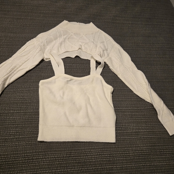 BP two piece cable knit shrug sweater set size XXS - Picture 2 of 10